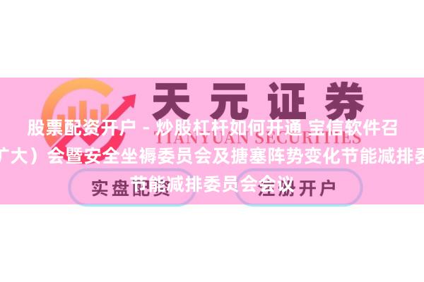 股票配资开户 - 炒股杠杆如何开通 宝信软件召开党委（扩大）会暨安全坐褥委员会及搪塞阵势变化节能减排委员会会议